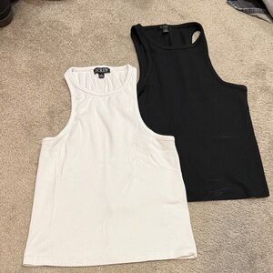 J. Crew Black and White Sleeveless Tops
